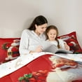 thumbnail image 4 of Manfei Cute Santa Claus Twin Bedding Sets 7pcs for Boys Girls, Happy New Year Bedding Comforter Set, Red Christmas Sheet Sets, Super Cozy Room Decor, 4 of 8
