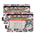 thumbnail image 2 of Wobogo Mauve Vintage Rose Pencil Pouch with 3 Ring Binder Holes Set of 2 for Learning Tools, 2 of 6