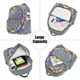 thumbnail image 5 of FORMRS Mini Backpack Purse for Women Travel Daypack Casual Shoulder Bag, Psychedelic Pattern, 5 of 7