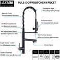 Kitchen Sink Faucet Pull Down Sprayer Swivel Single Handle Mixer Tap