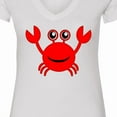 thumbnail image 4 of Inktastic Cute Red Crab Women's V-Neck T-Shirt, 4 of 5