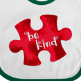 thumbnail image 4 of Inktastic Autism Awareness Be Kind Red Puzzle Piece Boys or Girls Baby Bib, 4 of 4