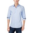 thumbnail image 1 of Michael Kors Camisa con botones en forma de remolino para hombre, azul, XXX-Large, 1 of 1