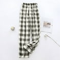 thumbnail image 4 of Flannel Pajama Women's Soft Fuzzy Cute Plaid Pj Pants Comfy Wide Leg Lounge Sleepwear with Pockets Gray XL, 4 of 4