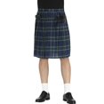 thumbnail image 7 of YAYUBA Men's Kilt for Men Retro Scottish Style Plaid Contrast Waistband Pleated Skirt, Blue, 7 of 7