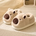 thumbnail image 4 of Carpincho Borrosas Pantuflas Mullidas para Parejas Con Punta Cerrada Felpa Lindas Cómodas Antideslizantes Interior, 4 of 9