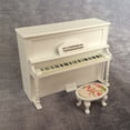 thumbnail image 3 of Hesroicy 1 juego de piano de madera en miniatura para casa de muñecas, escala 1:12, resistente al desgaste y suave, para decoración, 3 of 8