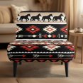 thumbnail image 2 of HELLHERO Southwestern Style Horse Silhouette & Geometric Pattern Comfortable Elastic Bottom Armless Accent Chair Protector Trendy Armless Accent Chair Cover for Armless Chair, 2 of 8