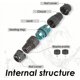 thumbnail image 5 of Conector eléctrico impermeable IP68 - Conexión de cable de 3 hilos, caja de conexiones impermeable para exteriores, caja de conexiones Domino impermeable para cable Ø 9 a, 5 of 5