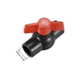 thumbnail image 3 of Ball Valve, 20mm Inner Diameter Socket Type, for Control Water Flow, PE Black Red 5Pcs, 3 of 5
