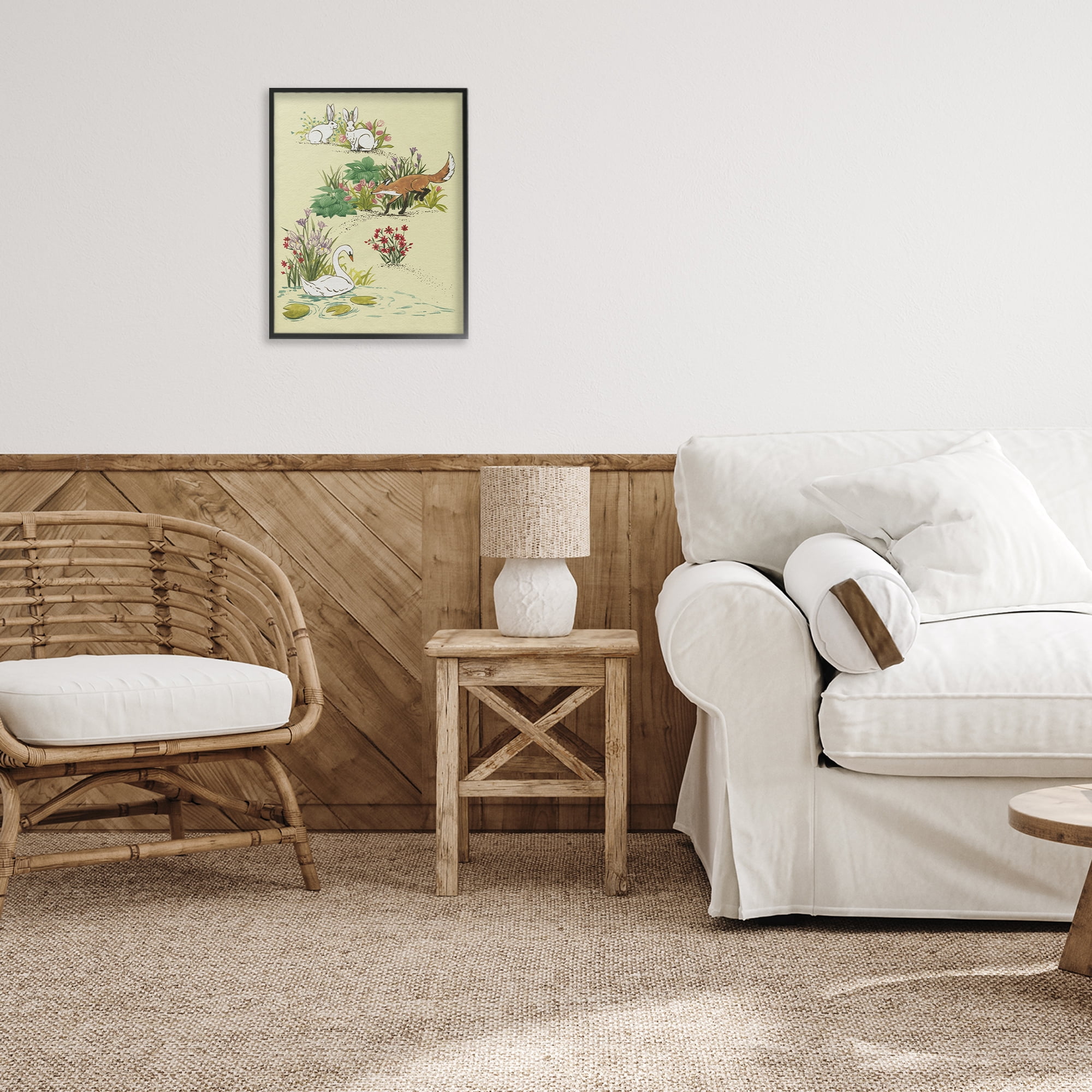 Stupell Industries Animals In Nature Scenes Black Framed Giclee Art, design by Grace Popp