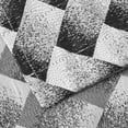 thumbnail image 5 of Violet Linen Princess Geometric Abstract Herringbone Blocks Design, Polyester Jacquard, with Fringes, Silver, 60 Inch by 18 Inch, Decorative Window Treatment Rod Pocket Curtain Valance, 5 of 6