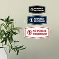 thumbnail image 3 of Signs ByLITA Fancy No Public Restroom Toilet Graphic Sign (Brushed Silver) - Small, 3 of 6