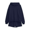 thumbnail image 7 of Breezora Women's Oversized Hoodie And Shorts Set 2025 Trendy Matching Sweatsuit For Gym Or Casual L Size Navy, 7 of 7