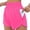 Hot Pink, variant on OSOLU Women's Seamless Yoga Shorts High Waist Double Layer See Through Calf Length Fitness Sports Shorts Sports Soft Tummy Control Workout Athletic Gym Bottoms Hot Pink XL