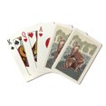 thumbnail image 1 of River Otters, Woodblock Print, Lantern Press, Premium Playing Cards, 52 Card Deck with Jokers, USA Made, 1 of 4