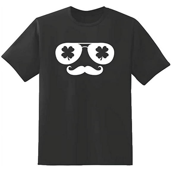 RedBarn Clover Glasses Novelty Sarcastic Funny Mens Graphic T Shirts