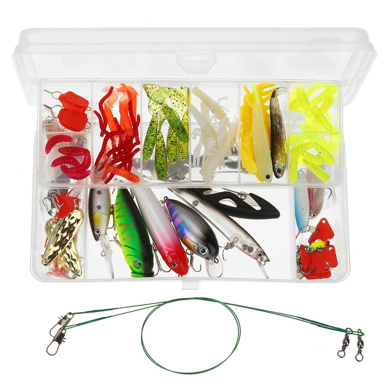 Fishing Tackle Set,PortableFun® Fishing Baits Kit Lots with Free