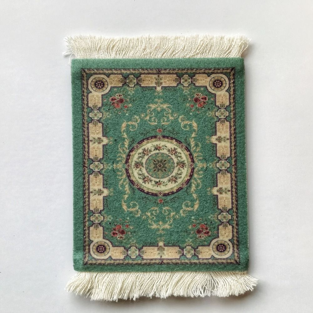 Persian Carpet Mats & Pads Table Decor Tassel Coaster Mini Woven Rug