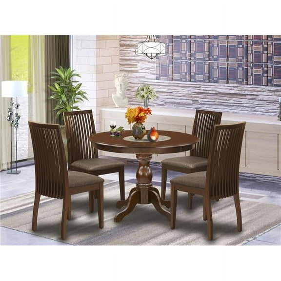 5 Piece Hartland Kitchen Dining Table Set - Mahogany