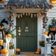 thumbnail image 5 of Decoraciones de Halloween, adornos de Halloween, simulación de hojas de rosa negra de ratán, arreglo de decoración para el hogar de Halloween, hojas de rosa artificiales de ratán, hojas de rosa de plá, 5 of 6