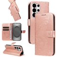 thumbnail image 1 of Wallet Case for Samsung Galaxy S26 Ultra Embossed Butterfly with Strap & Stand Pink, 1 of 6