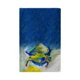 thumbnail image 2 of Betsy Drake KT1027 Blue & Yellow Crab Kitchen Towel, 2 of 2