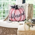 thumbnail image 2 of 4pcs Fall Pink Pumpkin Pillow Covers Decoration, 18x18in Autumn Blessed Welcome to Our Patch Buffalo Harvest Throw Cushion Case for Thanksgiving Farmhouse Couch Sofa Outdoor Home Decor, 2 of 6