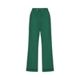 thumbnail image 5 of Running Capris for Women New Fashion Womens Casual Color Elastic Loose Pants Straight Wide Leg Trousers with Pocket Army Green S, 5 of 5