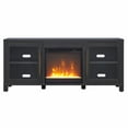 thumbnail image 6 of Evelyn&Zoe Quincy Rectangular TV Stand with Crystal Fireplace for TV's up to 65", Black Grain, 6 of 10