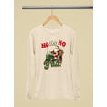 thumbnail image 3 of Ho Ho Ho Y'all - Santa Tractor Xmas Women's Long Sleeve, 3 of 4