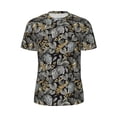 thumbnail image 5 of Wukai Rose Flowers Print Men's Short-Sleeved Mesh T-Shirt,Quick-Dry Short Sleeve Workout T-Shirt-5X-Large, 5 of 8