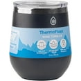 thumbnail image 3 of ThermoFlask Drinkware Collection - 12 oz Insulated Wine Tumbler with Leakproof Push N Sip Lid, Jet Black, 3 of 6