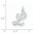 thumbnail image 2 of 925 Sterling Silver Medium Script Initial L Charm Pendant, 2 of 5