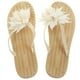 thumbnail image 2 of Chanclas de flores, verano, playa, informal, con personalidad, sandalias, para mujer, niñas, talla 40 (blanco cremoso), 2 of 6