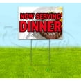thumbnail image 1 of Now Serving Dinner (18" x 24") Yard Sign, Includes Metal Step Stake, 1 of 6