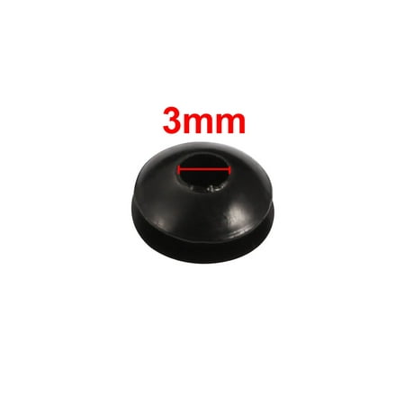20pcs Wire Protective Grommets Black Rubber 3mm Double Sided Grommet ...