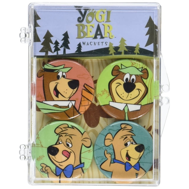 Set de imanes Hanna-Barbera Yogi Bear x2, Boo-Boo x2