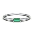 thumbnail image 1 of East-West Stackable Baguette Birthstone Ring - Emerald (May), 1 of 5
