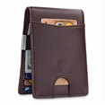 thumbnail image 2 of SYMMEXA Men's wallet genuine pickup bag RFID anti-theft brush money clip dollar clip, 2 of 9