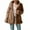 Brown, variant on Fancifize Women's Casual Lapel Fleece Fuzzy Coat Faux Fur Shearling Open Front Coats Warm Winter Oversized Outwear Jackets