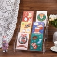 thumbnail image 5 of 3-Tier Greeting Card Display Stand Acrylic Sticker Display Stand Portable Clear Sticker Holder Greeting Card Shelves for Home Retail, 5 of 6