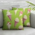 thumbnail image 3 of QZHH  Summer Pillow Covers Watermelon Ice Cream Lemon Pineapple Pillow Cover, Hello Summer Vibe Decorative Outdoor Pillowcase Striped Farmhouse Cushion Case for Sofa Couch, 3 of 5