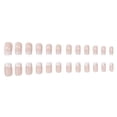 thumbnail image 5 of ONLYEOR White Double French Tip Press On Nails, Glitter Design, Medium Square Fake Nails for Bridal & Party Look, 5 of 8