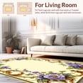 thumbnail image 2 of ODIKA 6'x9' Machine Washable Non-Slip Area Rug, Classic Fleur de Filigree with Rococo Floral Accents and Vine Details High Traffic Rug, Ivory, 233026, 2 of 7