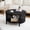 Black-A, variant on Wirrytor Rattan Round Coffee Table with 2-Tier Wood Storage, Circular Table, Round Storage Table,Black
