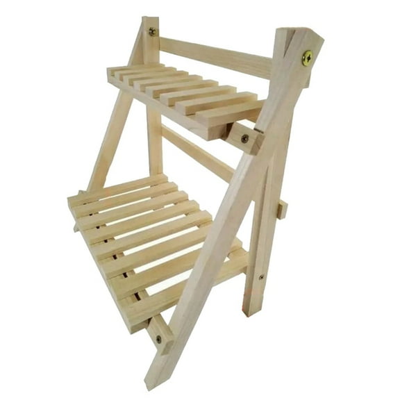 Wooden Storage Rack, 2-Layer Desktop Storage Rack, Ladder-Shaped Desk Display Rack, Desktop Office Storage