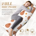 thumbnail image 4 of Body Pillow Cover - Soft Body Pillow Pillowcase, Capybaras Bird Orange Breathable Long Body Pillow Case Cover with Invisible Zipper 20x60in, 4 of 5