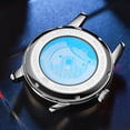 thumbnail image 6 of OLEVS Automatic Watches for Men Mechanical Self Winding Skeleton Moon Phase Dress Luxury Brown Black Leather Roma Rumerals Waterproof Luminous Mens Wrist Watches Reloj Para Hombre Red/Blue/White, 6 of 15