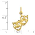 thumbnail image 3 of 10K Yellow Gold Charm Pendant Themed 21 mm 16 Comedy Tragedy, 3 of 3